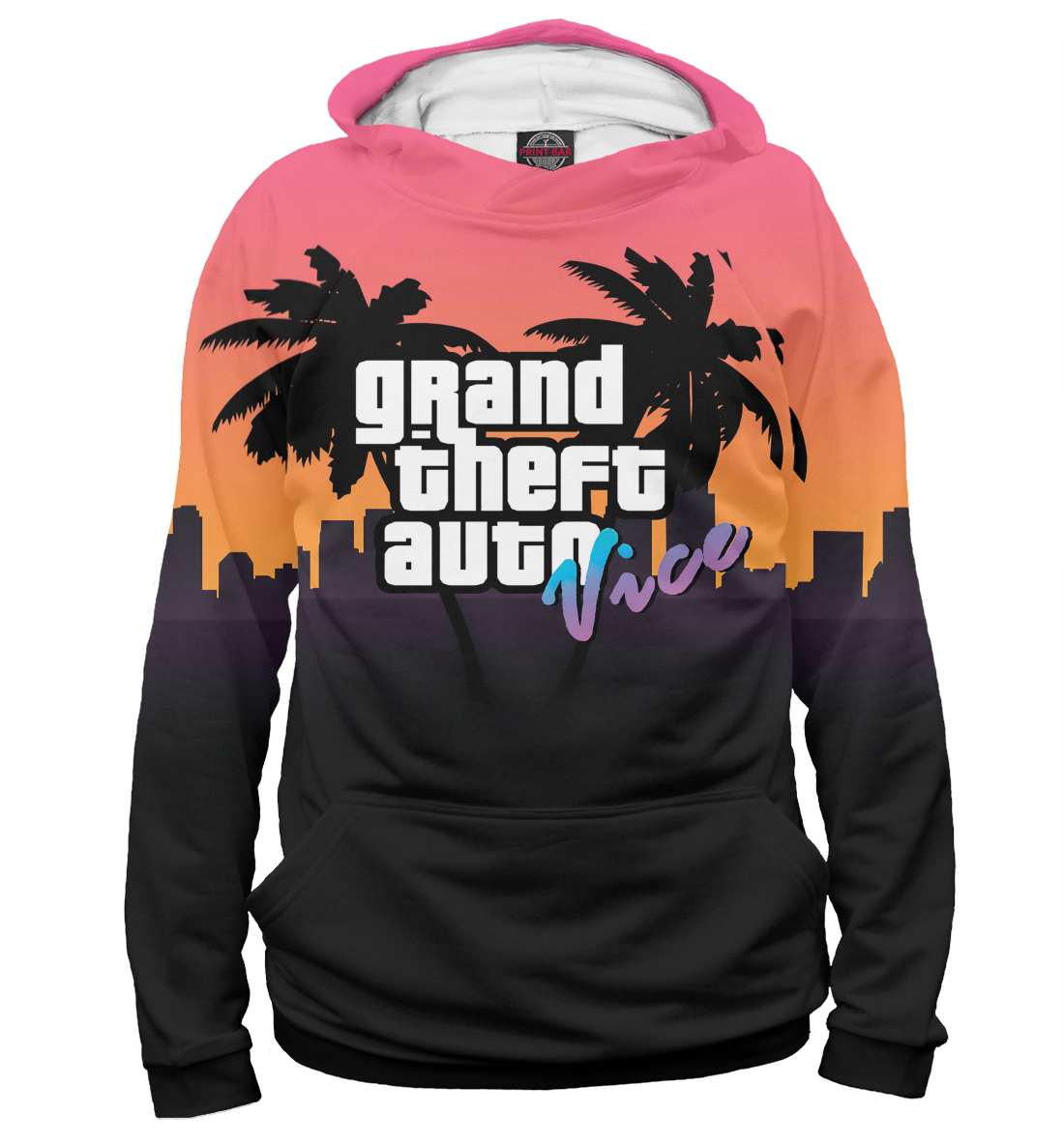 Женский Худи с принтом Grand Theft Auto | GTA, артикул GTA-578474-hud-1mp