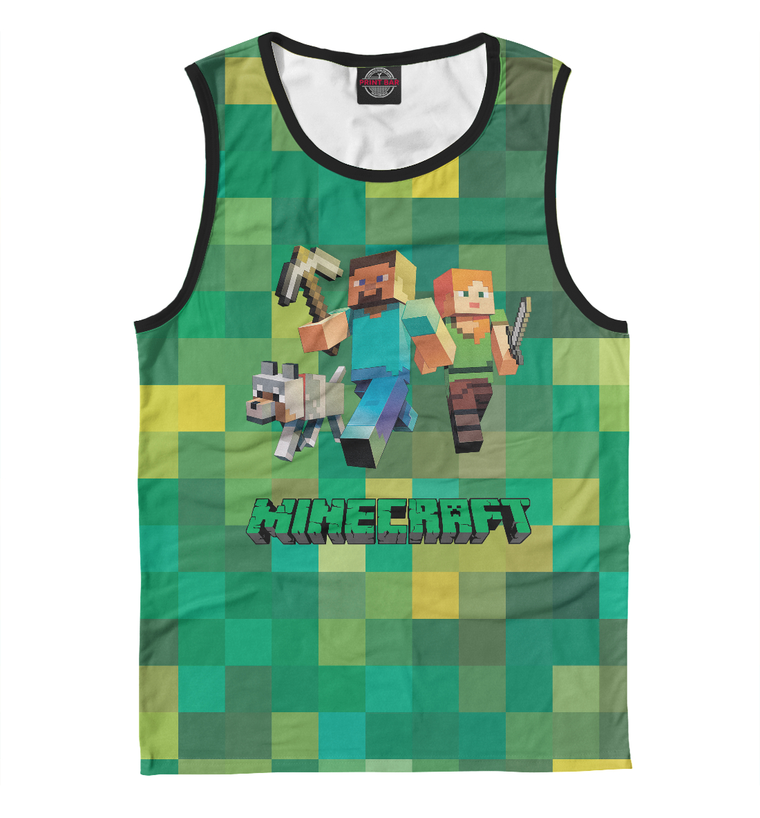 Детская Майка с принтом Minecraft герои для мальчиков, артикул MCR-123452-may-2mp