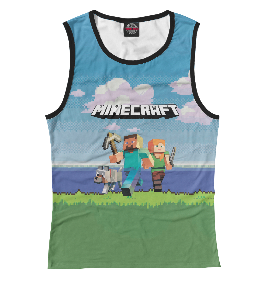 Детская Майка с принтом Minecraft для девочек, артикул MCR-440587-may-1mp