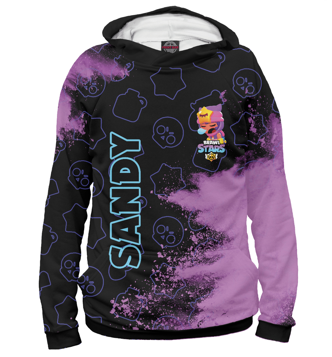 Детский Худи с принтом Brawl Stars Sandy / Сэнди для девочек, артикул CLH-645246-hud-1mp