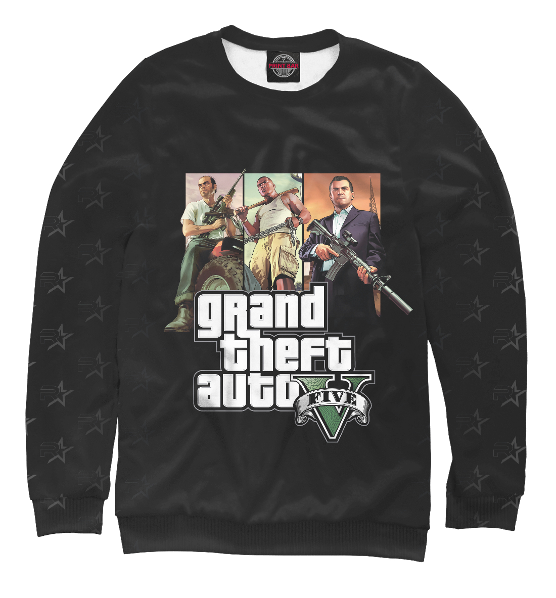 Мужской Свитшот с принтом Grand Theft Auto | GTA, артикул GTA-516253-swi-2mp