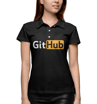 Женское Поло GitHub в стиле Pornhub для веб-разработчиков