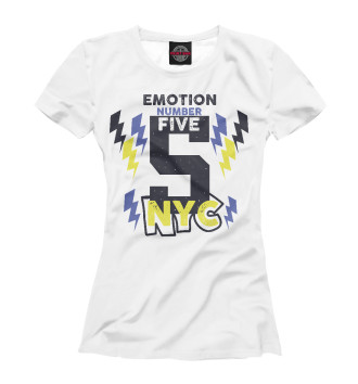 Женская Футболка Emotion number five NYC 5