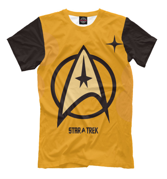 Мужская футболка с изображением Star Trek цвета Оранжевый