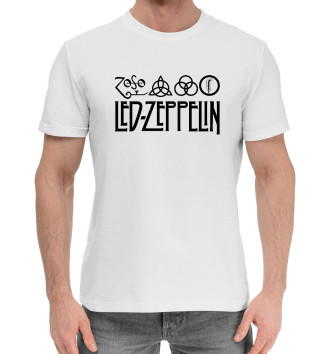 Мужская Хлопковая футболка Led Zeppelin