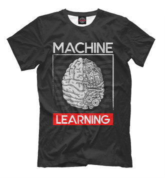 Мужская Футболка Machine Learning Brain