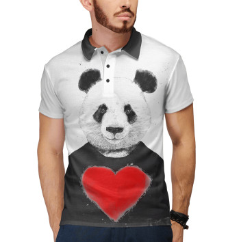 Мужское Поло Влюбленная панда