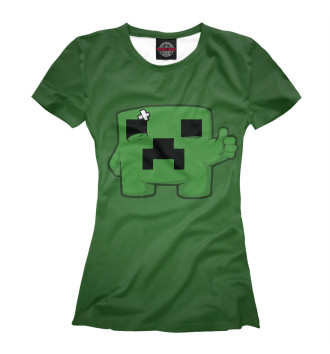 Женская Футболка Minecraft Creeper
