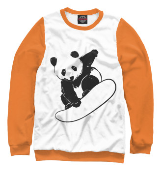 Женский Свитшот Panda Snowboarder