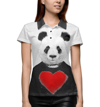Женское Поло Влюбленная панда