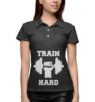 Женское Поло Train hard
