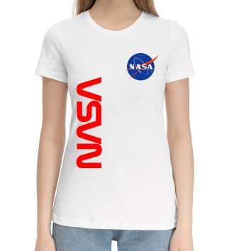 Женская Хлопковая футболка NASA