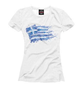 Женская Футболка Греческий флаг Splash