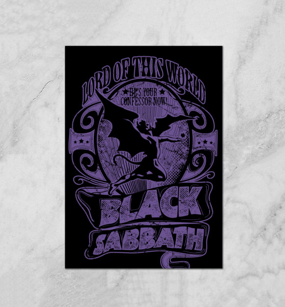 Плакат с изображением Black Sabbath цвета Белый