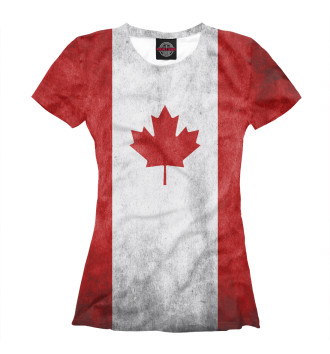 Футболка для девочек Флаг Канады