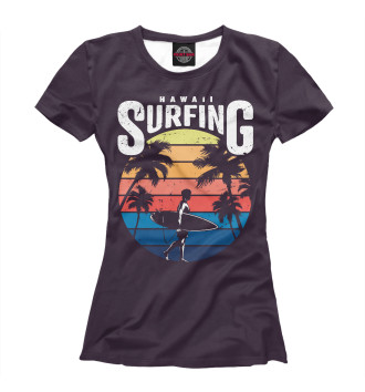 Женская Футболка Surfing