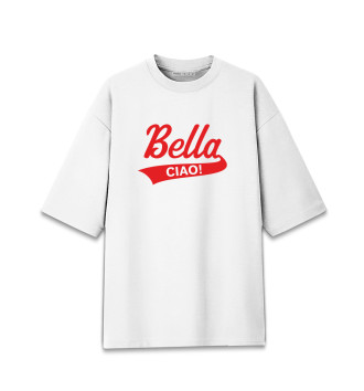 Женская Хлопковая футболка оверсайз Bella Ciao