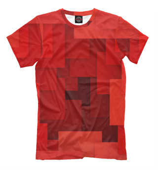 Мужская футболка Красная геометрия