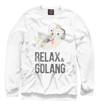 Свитшот для девочек Relax & Golang