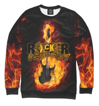 Свитшот для девочек Fire Guitar Rocker
