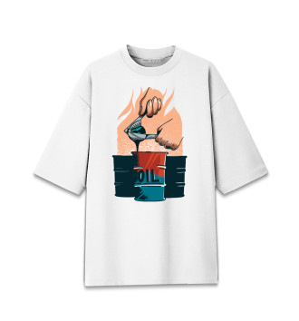 Мужская Хлопковая футболка оверсайз Повар
