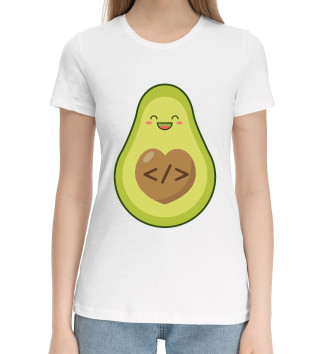 Женская Хлопковая футболка Авокадо