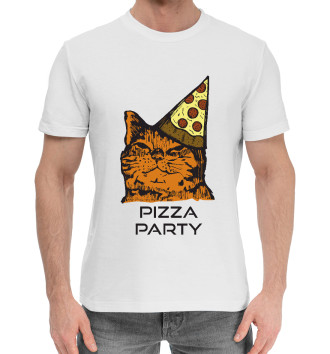 Мужская Хлопковая футболка Pizza Party