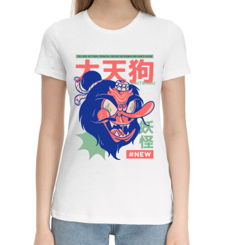 Женская Хлопковая футболка Даитэнгу ёкай