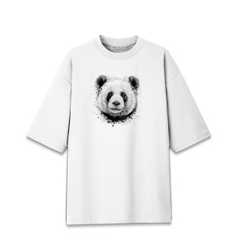 Мужская Хлопковая футболка оверсайз Панда