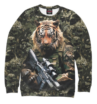 Мужской Свитшот Тигр солдат спецназа