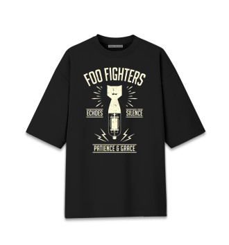 Женская Хлопковая футболка оверсайз Foo Fighters