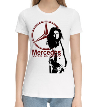 Женская Хлопковая футболка Mercedes