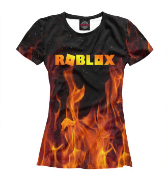 Женская Футболка Roblox Fire