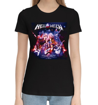 Женская Хлопковая футболка Helloween