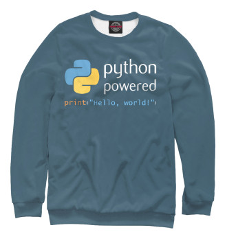 Свитшот для мальчиков Python Powered Print Hello