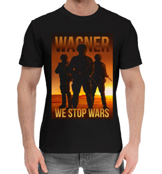 Мужская Хлопковая футболка Wagner we stop wars
