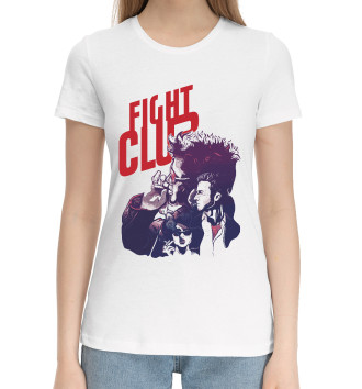 Женская Хлопковая футболка Fight Club