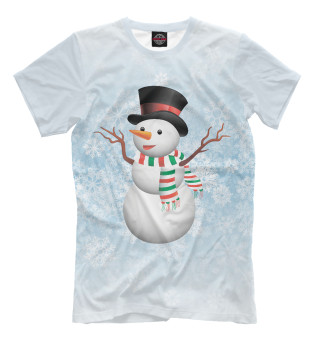 Мужская футболка Снеговик
