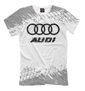 Мужская Футболка Audi Speed Tires Logo