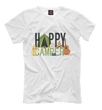 Мужская Футболка Happy camper