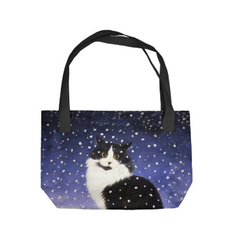 Пляжная сумка Снежный котик