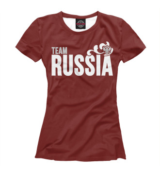 Женская Футболка Team Russia