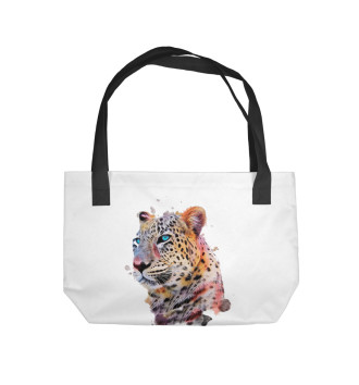 Пляжная сумка Цветной Леопард