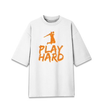 Мужская Хлопковая футболка оверсайз Play Hard