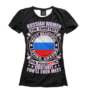 Женская Футболка Russian Woman