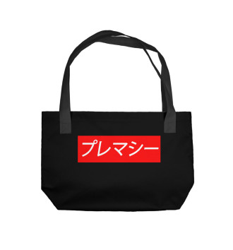 Пляжная сумка Supreme на японском