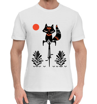 Мужская Хлопковая футболка Boho Fox