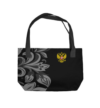Пляжная сумка Russia Black&White ornament