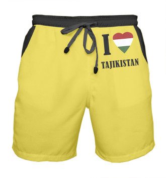 Мужская Шорты мужские I love Tajikistan