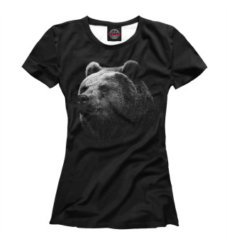 Женская футболка медведь
